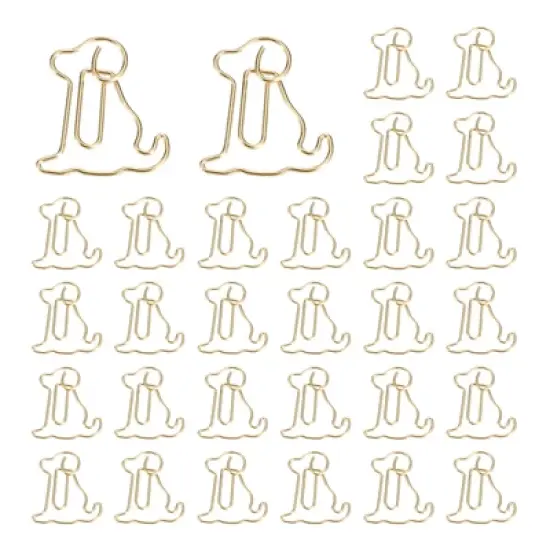 Unique Bargains Office File Organization Metal Dog Shape Cute Funny Durable Paper Clip 30 Pcs image {4}