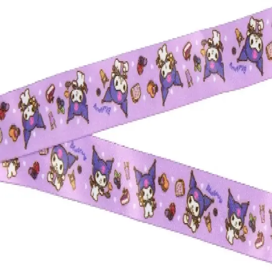 Kuromi ID Badge Holder Lanyard w/ Rubber Pendant and Collectible Sticker image {3}