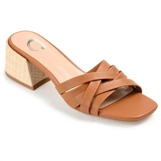 Journee Collection Womens Moree Open Square Toe Block Heel Sandals image {10}