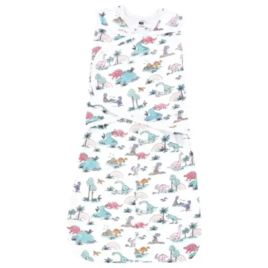 Hudson Baby Infant Girl Convertible Swaddle Sleep Sack, Pink Dinosaur Adventures image {4}