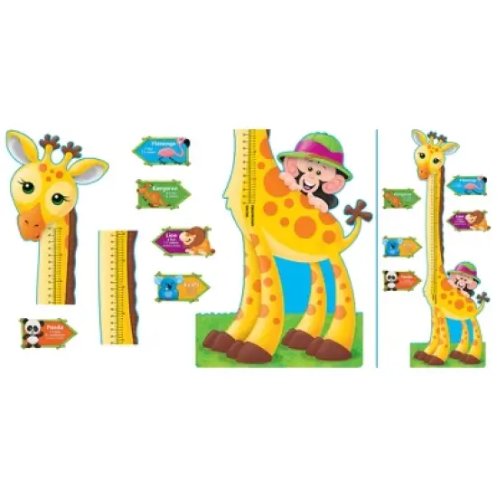 TREND Giraffe Growth Chart Bulletin Board Set image {1}