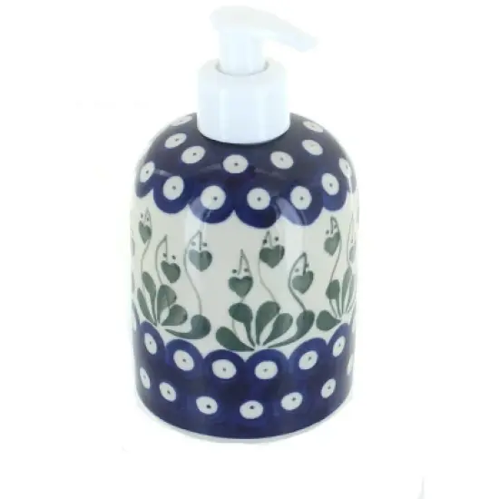 Blue Rose Polish Pottery 573 Ceramika Artystyczna Soap Dispenser image {1}