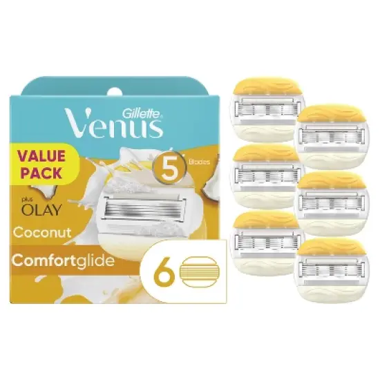 Venus Comfortglide plus Olay Coconut Women's Razor Blade Refills image {12}