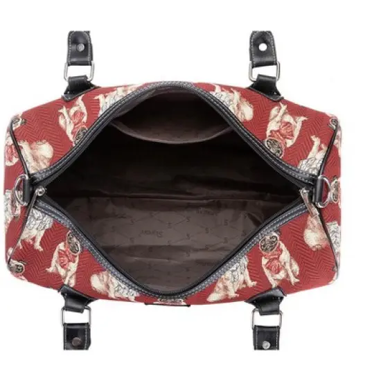 Signare USA Pug Dog Red Travel Bag image {4}