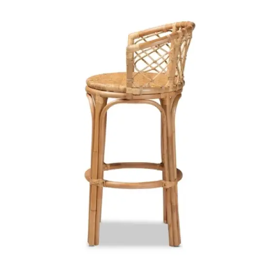 Orchard Rattan Barstool Natural/Brown - bali & pari image {2}