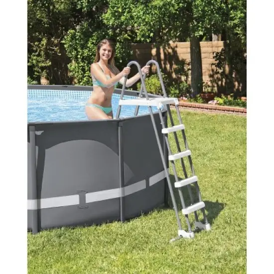 Intex Deluxe Pool Ladder with Removable Steps for 52" H Wall Above Ground Pool image {1}