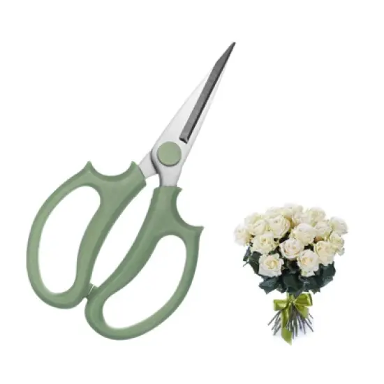 Unique Bargains Stainless Steel Garden Comfortable Grip Flower Pruning Shears image {6}