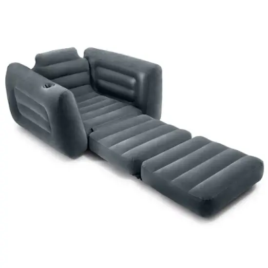 Intex 66551EP Inflatable Pull-Out Sofa Chair Sleeper that works as a Air Bed Mattress, Twin Sized (2 Pack) image {2}