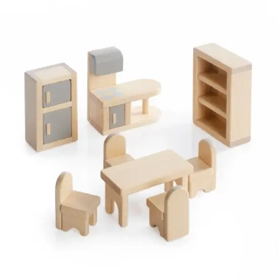 Guidecraft Modern Home Dollhouse Furniture - 24 pc. Set: Dollhouse Accessories Pretend Play Furniture, Toys for Boys Girls & Toddlers 3Y+ image {2}