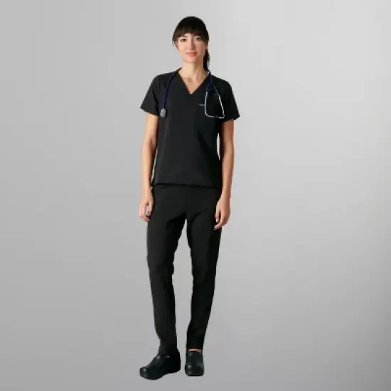 Members Only Bari Women's V-Neck Single Pocket Scrub Top image {4}