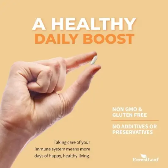 Forest Leaf Vitamin D3 10,000 IU - Bone Health and Immune Support, Small Easy-to-Swallow Capsules Vitamin D Supplements for Women and Men, 180 Caps image {5}