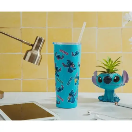 Silver Buffalo Disney Lilo & Stitch Snack Toss Double-Walled Stainless Steel Tumbler image {3}