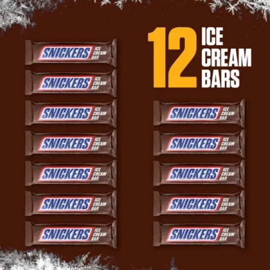 Snickers Ice Cream Chocolate Caramel Peanut Butter Ice Cream Bars - 24 fl oz/12ct image {2}