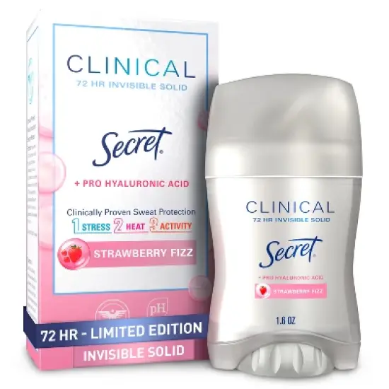Secret Clinical Strength Invisible Solid Antiperspirant & Deodorant - Strawberry Fizz - 1.6oz image {11}