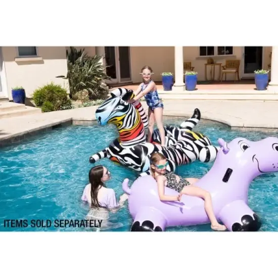 Poolmaster Zany Zebra Jumbo Swimming Pool Float Rider image {9}
