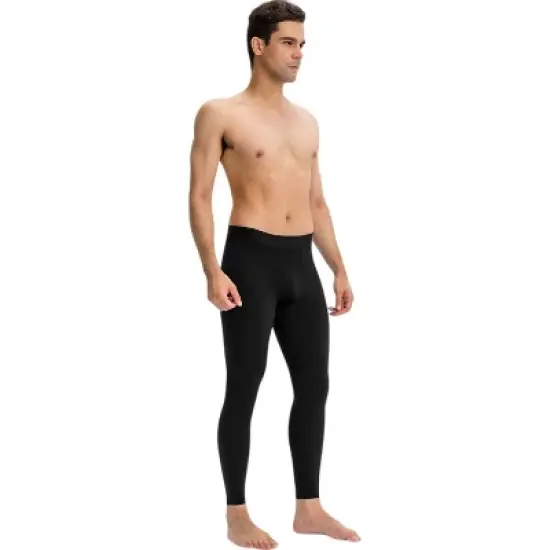 Anna-Kaci Active Men's Full Length Seamless Compression Leggings with Smooth Wide Waistband and Second-Skin Fit image {1}
