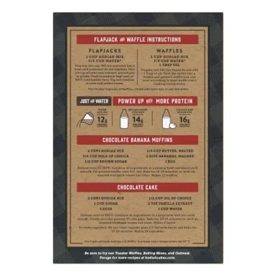 Kodiak Protein-Packed Flapjack & Waffle Mix Dark Chocolate - 18oz image {5}