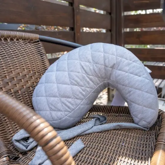 Boppy Anywhere Support Nursing Pillow - Soft Gray Heathered image {9}