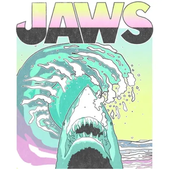Men's Jaws 80s Colorful Wave Pull Over Hoodie image {1}