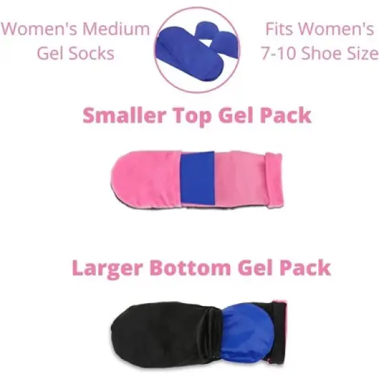 FOMI Hot Cold Therapy Gel Ice Socks | 2 Socks &ndash; Pink, Medium Size image {4}
