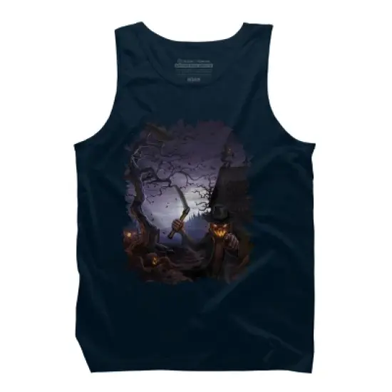 Men's Design By Humans Evil Pumpkins By chriskar Tank Top image {5}