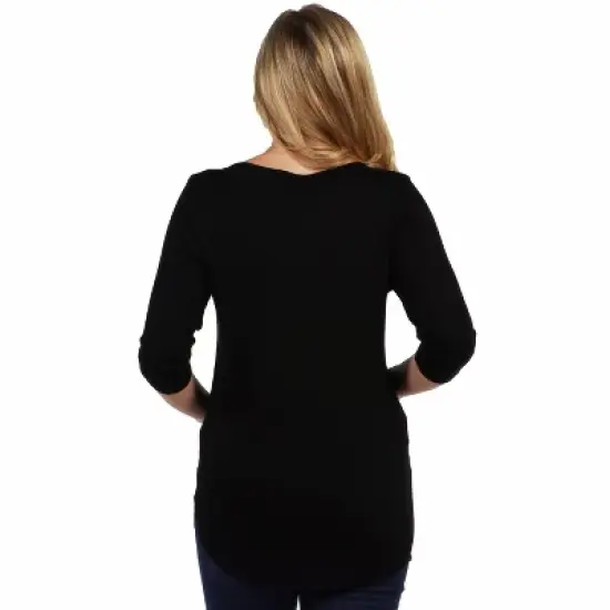 Womens Maternity Criss Cross Tunic Top image {2}