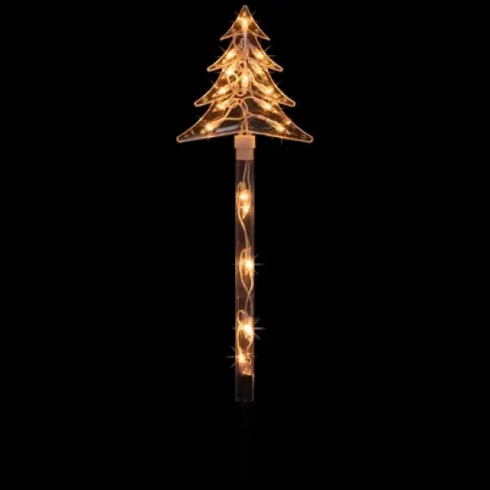 Northlight Lighted Tree Christmas Outdoor Pathway Markers - 26.5" - Set of 4 image {4}