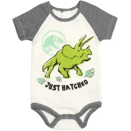 Jurassic World Jurassic World Dinosaur Baby 4 Pack Bodysuits Newborn to Infant  image {7}