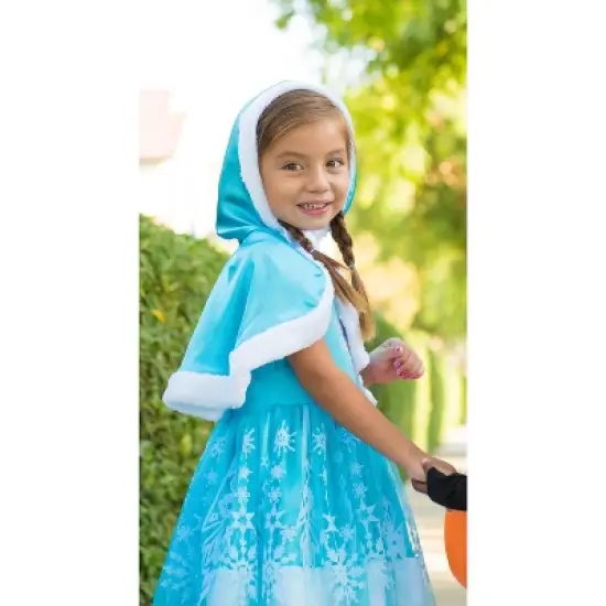 Disney Frozen Elsa Girls Fur Dress Little Kid to Big Kid image {3}