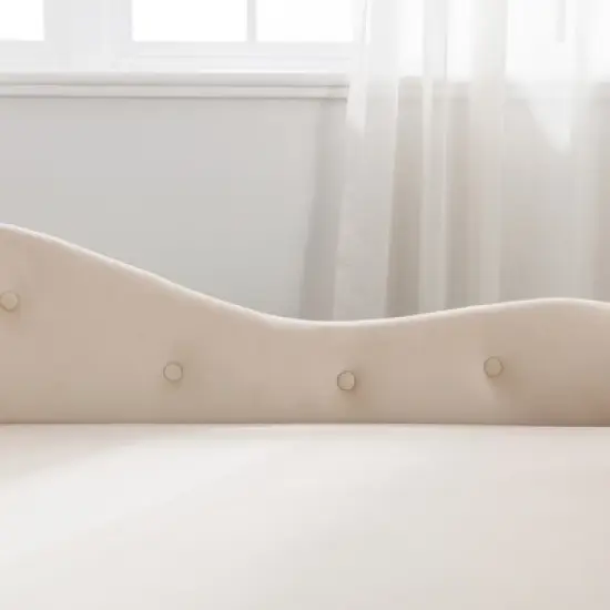 Bedroom Velvet Chaise Longue With Storage, Pillow and Nailhead Accents - ModernLuxe image {10}