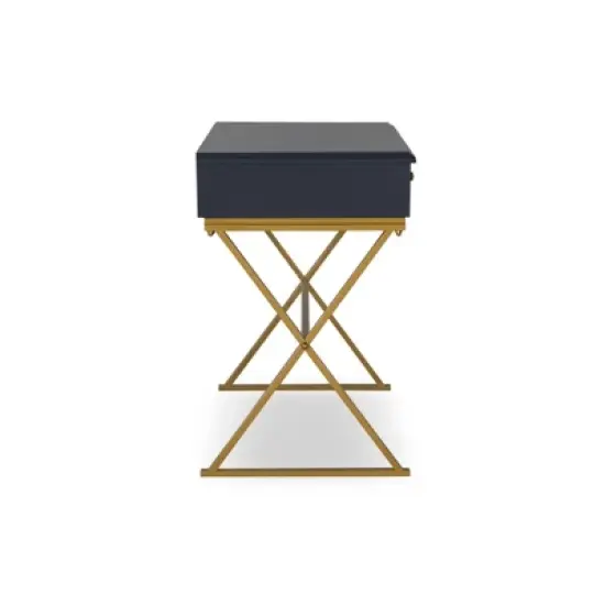 2 Drawer Campaign Desk - Linon image {3}