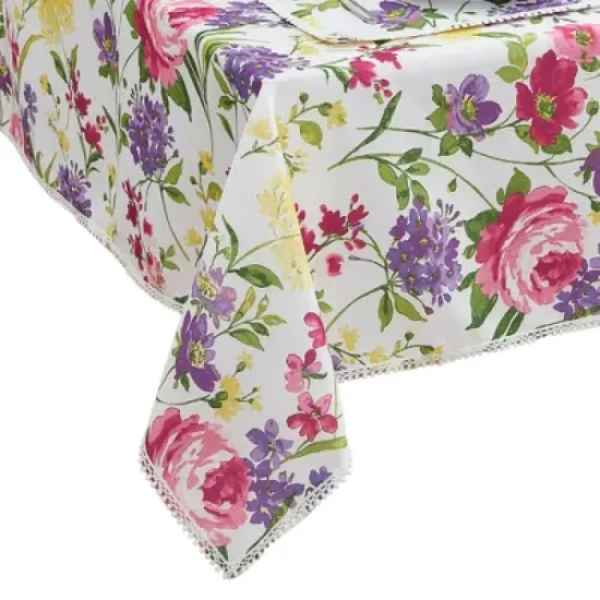 Sophia Pom Pom Tablecloth - Elrene Home Fashions image {1}
