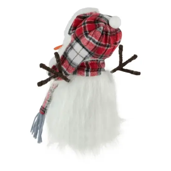 Northlight Snowman in Plaid Trapper Hat and Scarf Christmas Decoration - 10.25" image {5}