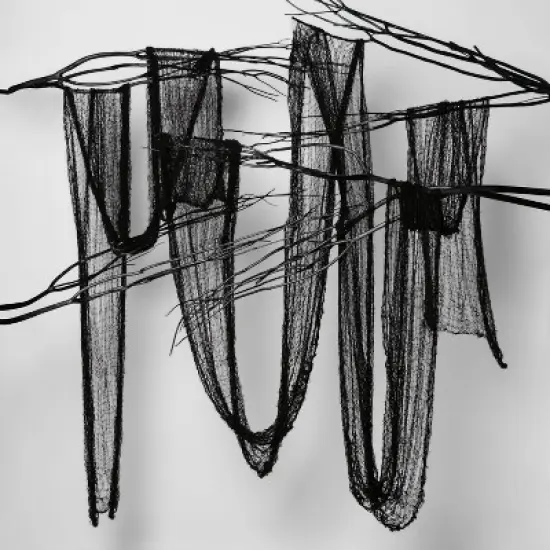 36' Jumbo Eerie Fabric Black Halloween Decorative Prop - Hyde and EEK! Boutique&trade; image {2}