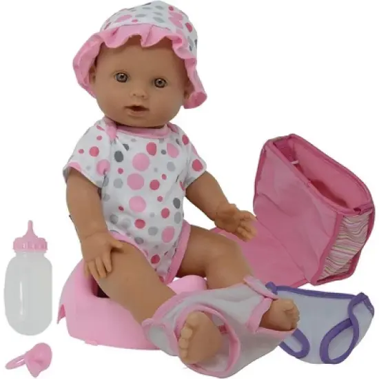 The New York Doll Collection 12 Inch Drink and Wet Potty Training Baby Doll image {13}