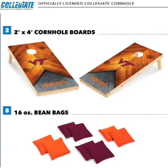 NCAA Virginia Tech Hokies 2'x4' Wood Cornhole Set image {1}