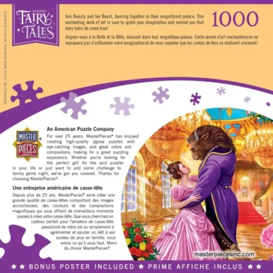 MasterPieces Inc Beauty and the Beast 1000 Piece Jigsaw Puzzle image {1}