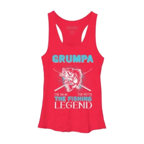 Women's Design By Humans Grumpa Man Myth Fishing Legend By HoangCathrine Racerback Tank Top image {4}