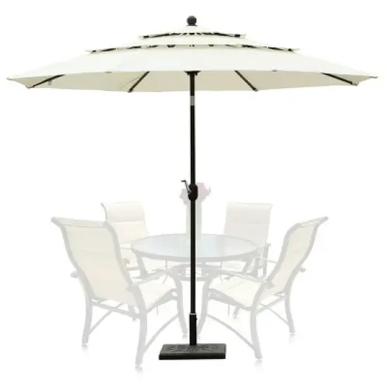 Aoodor Garden Market Umbrella - Outdoor Patio Umbrella Round image {11}