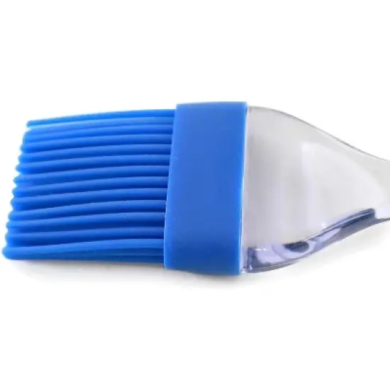 Norpro Flat Silicone Bristle Head Sauce Basting Brush - Blue (2 Pack) image {2}