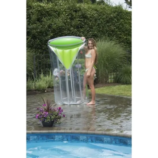 Swimline 5.5&rsquo; Inflatable Transparent 1-Person Swimming Pool Float - Green/Clear image {3}