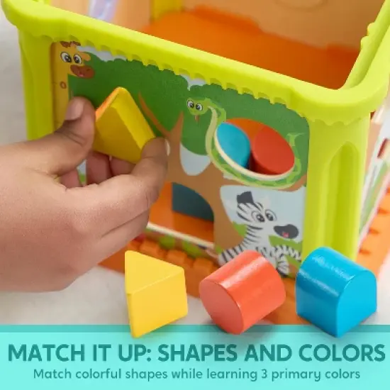 Joyfy Wooden Activity Cube, JungleMontessori Toys, Baby Educational Learning Toys for Toddlers 1 2 3 Year Old, Easter Birthday Gift for Boys Girls image {5}