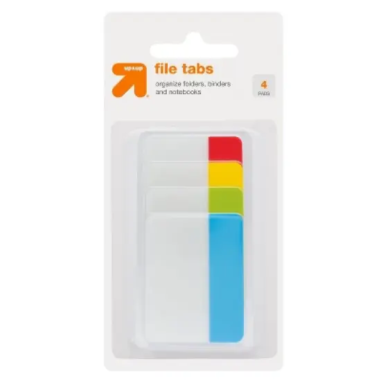File Tabs 4 Pads 36ct Tabbed Multicolor - up&up&trade;: Removable Plastic Filing Accessories, 2"x1.5", Stationery, Office image {3}