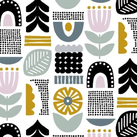 Sherrie Counter Height Barstool in Patterns Botanical Helsinki Block Lavender - Skyline Furniture image {5}