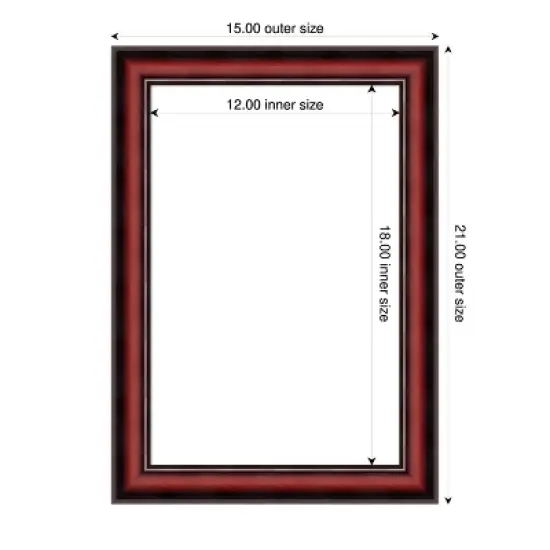 Amanti Art Rubino Cherry Scoop Framed Dry Erase Magnetic Board image {4}