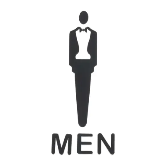 Unique Bargains Smooth Self-Adhesive Decor Home Business Bathroom Sign image {4}