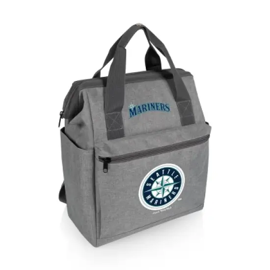 MLB Seattle Mariners Insulated Cooler Backpack: 16-Can Capacity, Zip Closure, Adjustable Straps image {1}