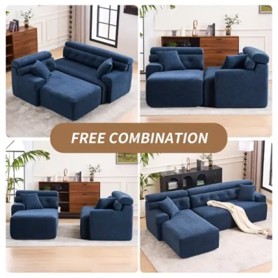 Whisen 86" Modular Convertible Sectional with 2 Pillows image {2}
