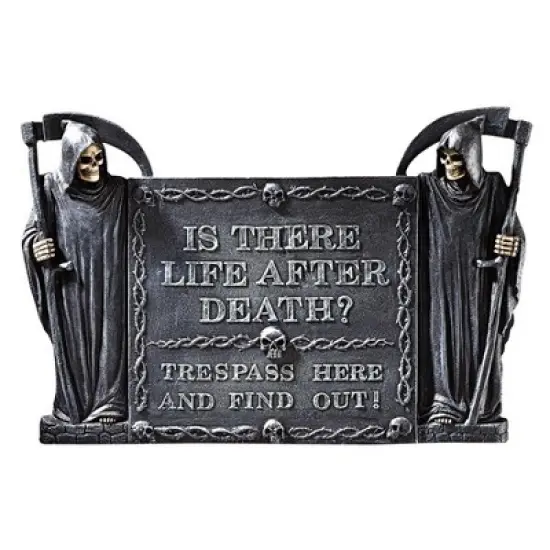 Design Toscano Life After Death: No Trespassing Wall Sculpture image {1}