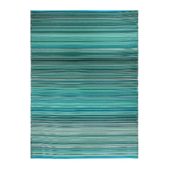 World Rug Gallery Contemporary Stripe Reversible Plastic Outdoor Rugs image {12}